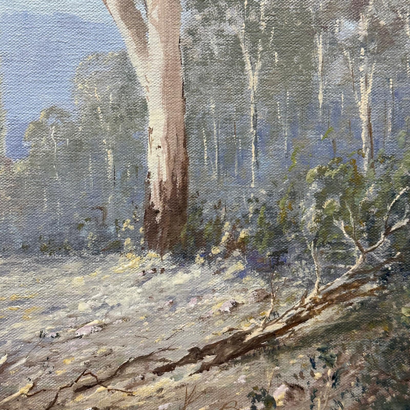 Les Rees 1914-2001 Misty Morn at Bright oil painting
