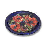 Moorcroft anemone pattern cobalt plate