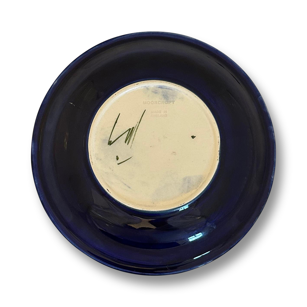 Moorcroft anemone pattern cobalt plate