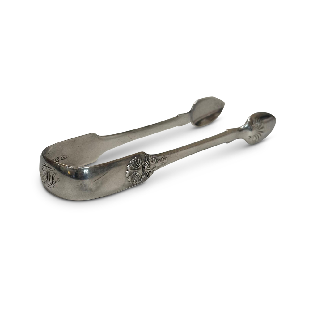 Sterling silver sugar tongs London 1880
