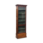 Tall narrow mahogany display cabinet c.1880