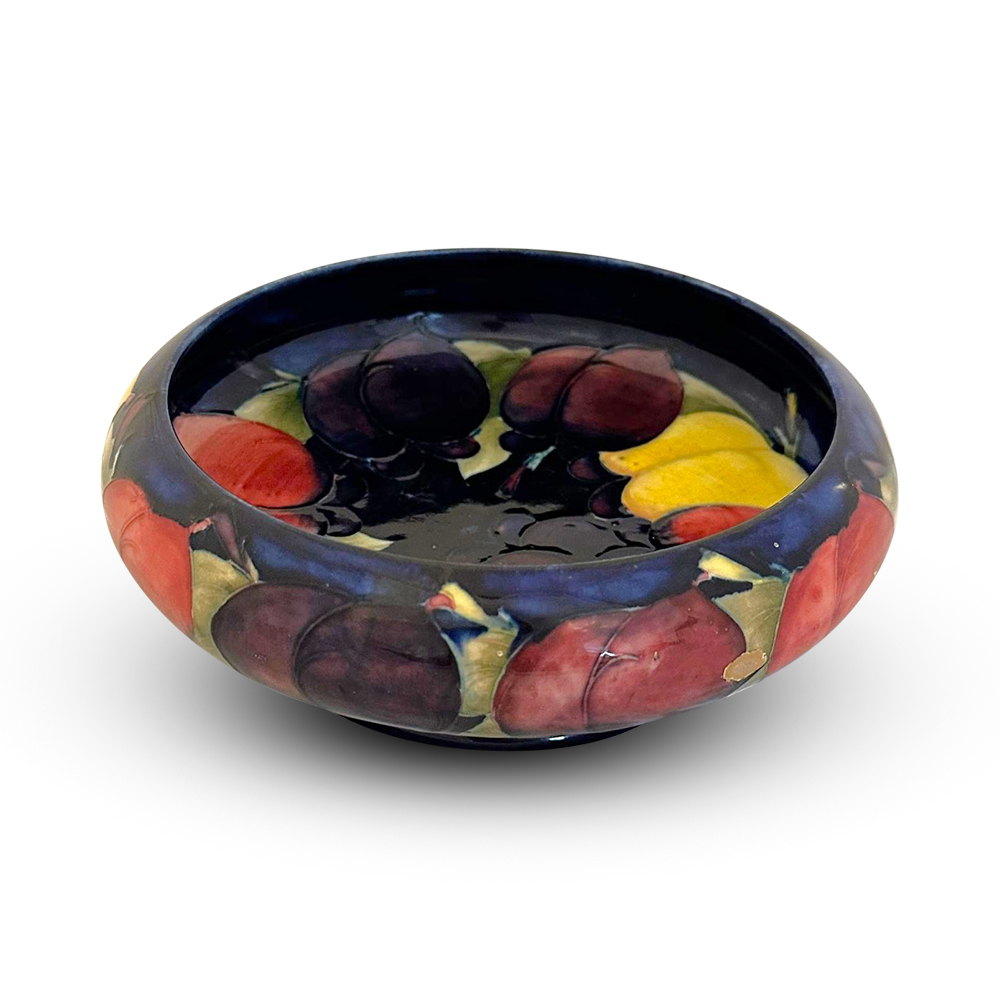 William Moorcroft bowl AF in Wisteria Plum pattern c.1940