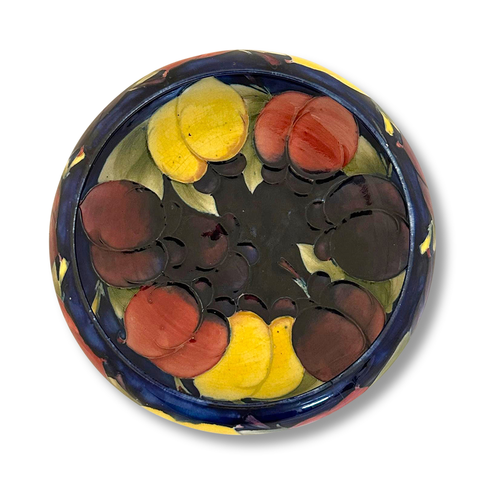 William Moorcroft bowl AF in Wisteria Plum pattern c.1940