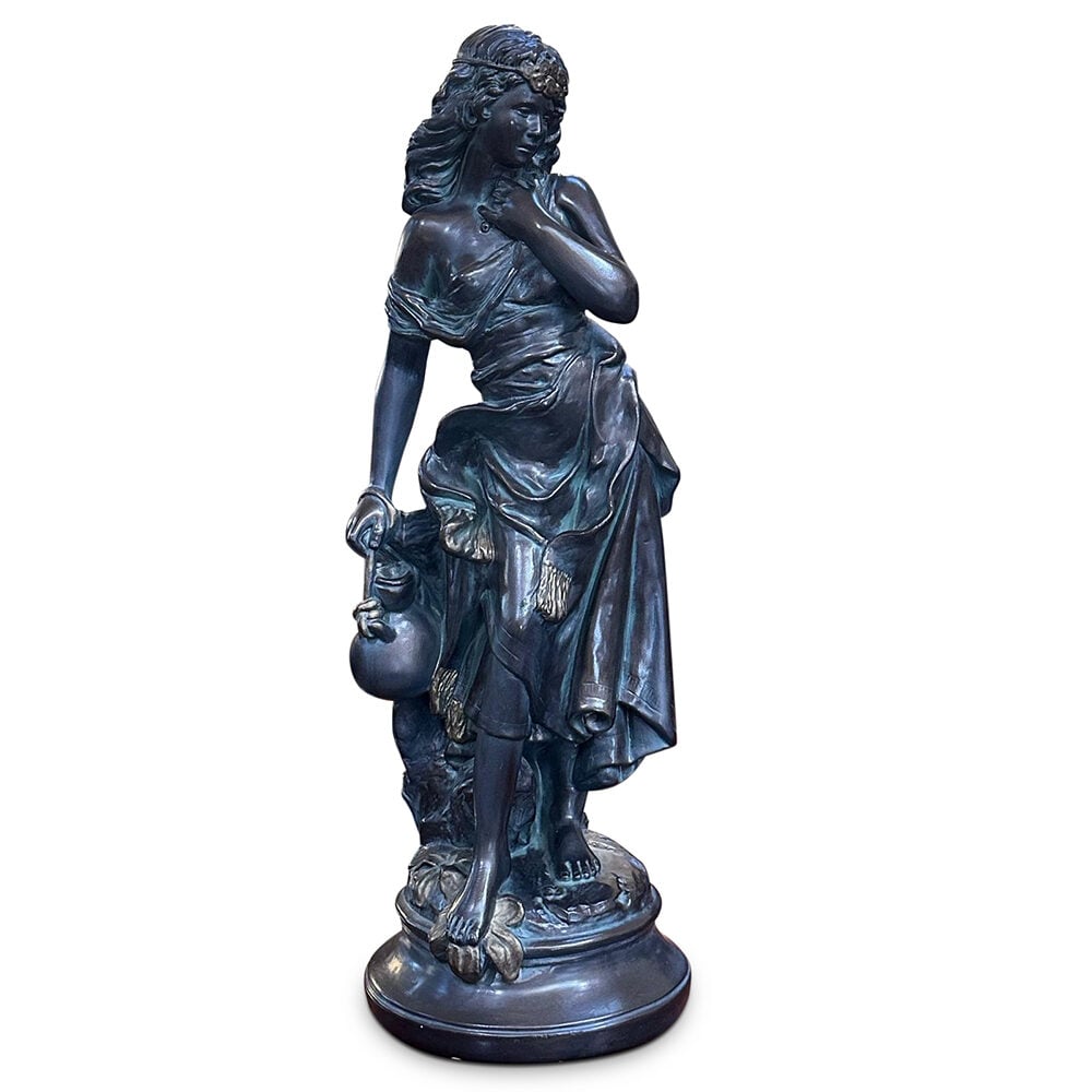 Art Nouveau style bronzed plaster female figure c.1930
