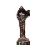 Grand bronze figure by Louis Barrias Nature Revelaing Herself to Science c.1900