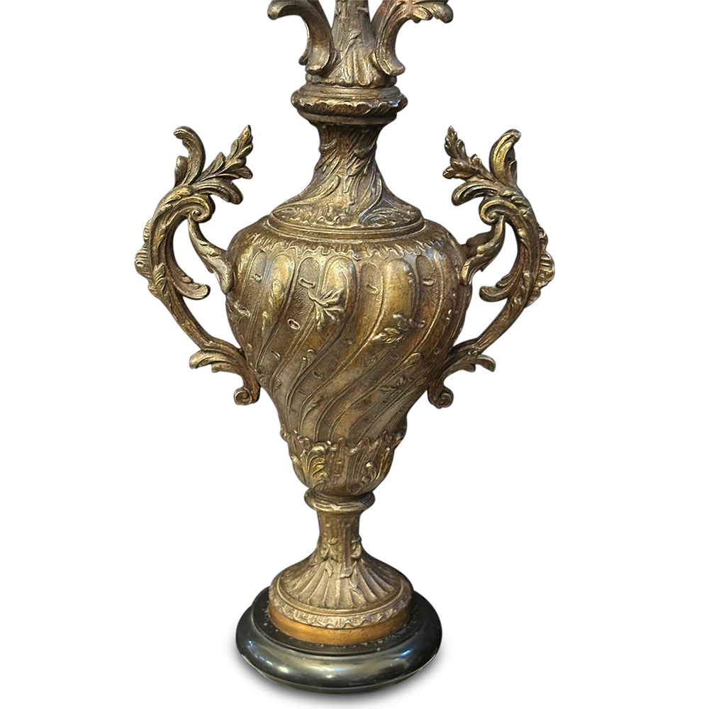 French spelter and marble clock garniture set Nebuleuse by Bruchon c.1890