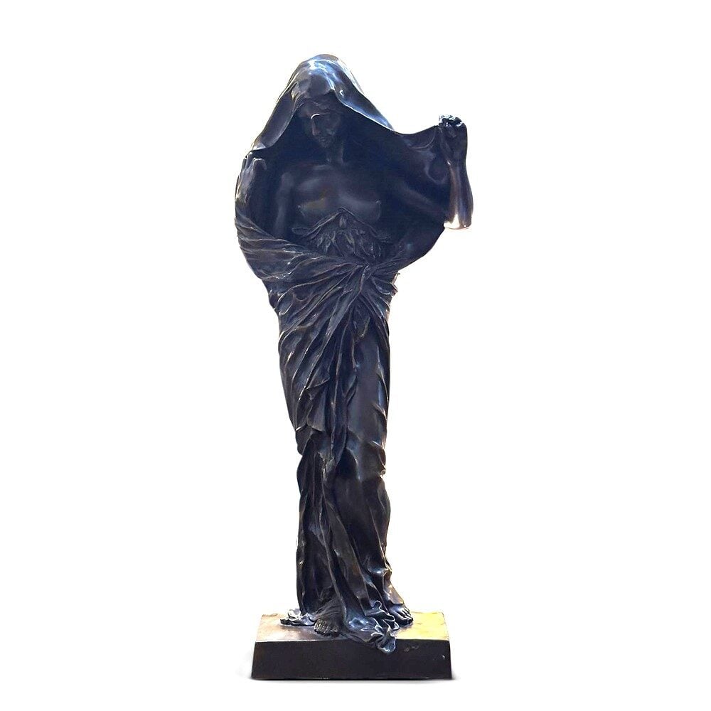 Grand bronze figure by Louis Barrias Nature Revelaing Herself to Science c.1900