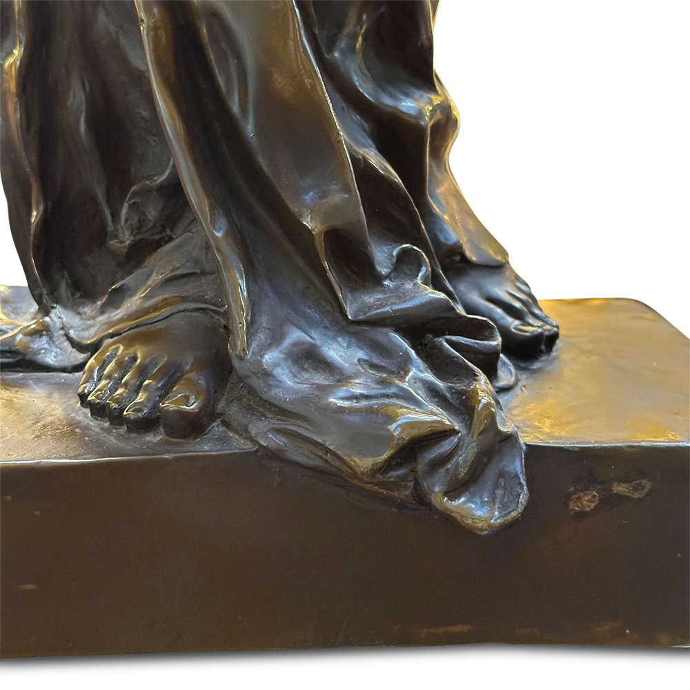 Grand bronze figure by Louis Barrias Nature Revelaing Herself to Science c.1900