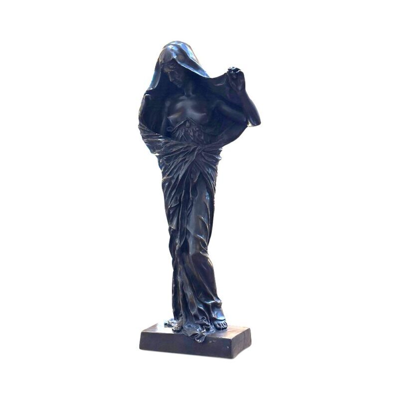 Grand bronze figure by Louis Barrias Nature Revelaing Herself to Science c.1900