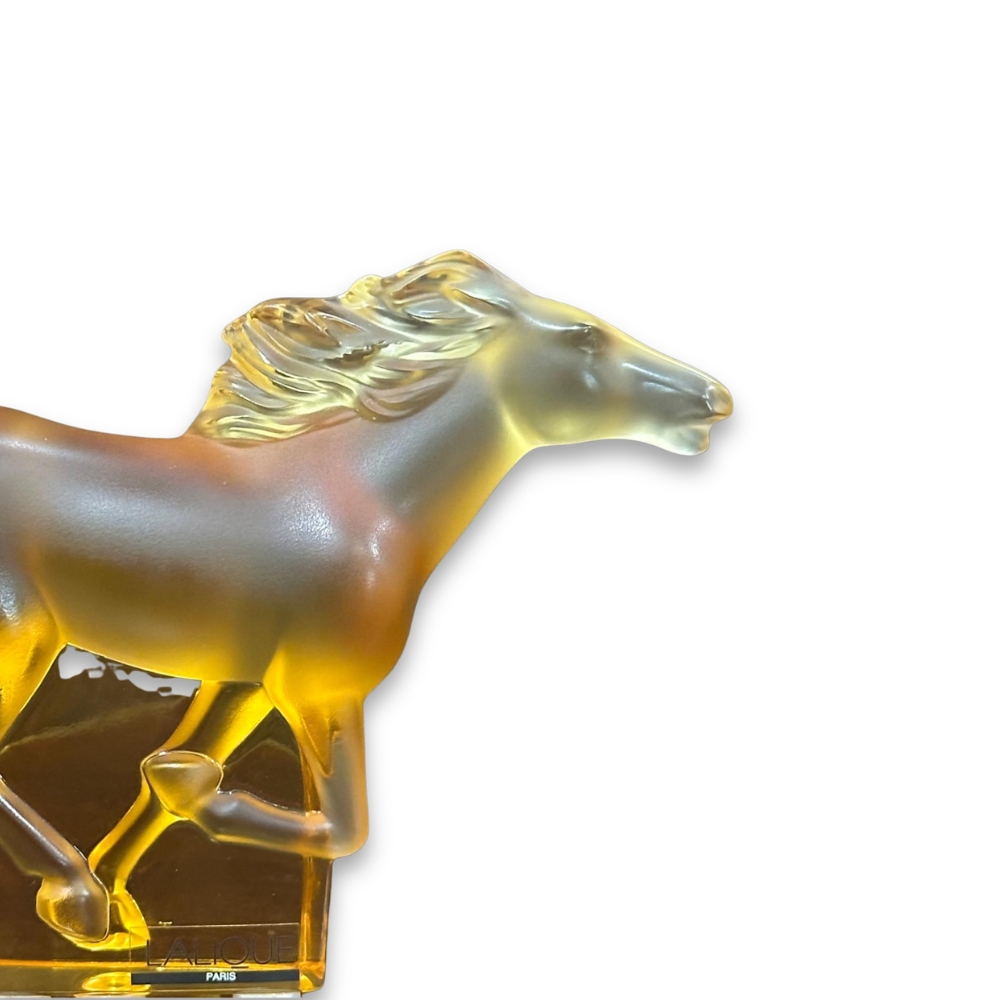 Lalique Kazak horse amber
