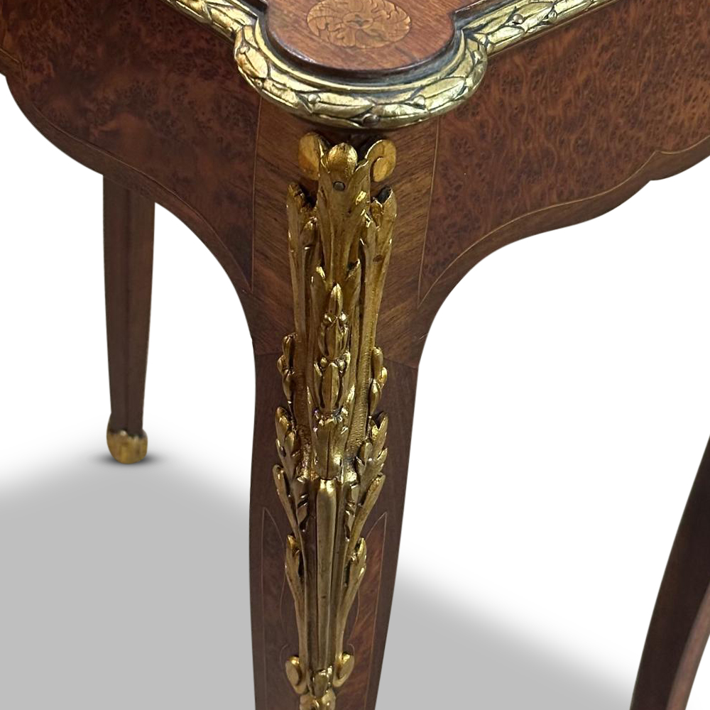 Louis XV style fitted jewellery table with ormolu mounts and fine inlays c.1870