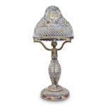 Quality Mid century crystal and brass table lamp