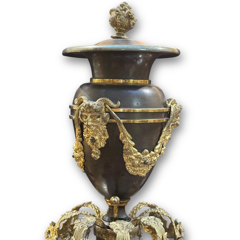 Regency Argand bronze whale oil lamp c.1830