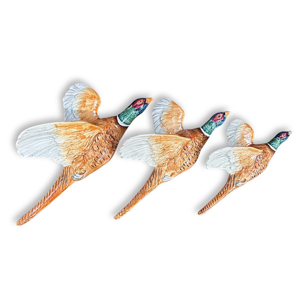 Set 3 graduated Beswick flying pheasants c.1950