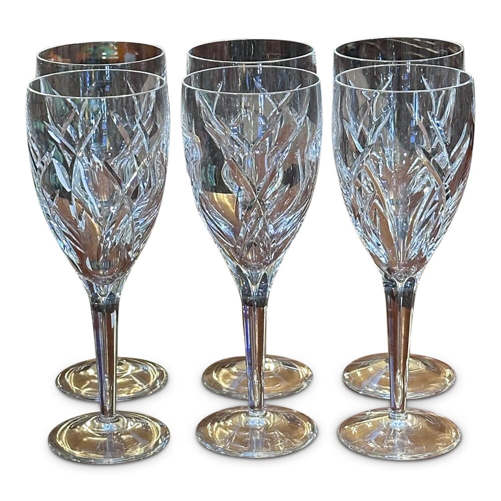 Set 6 Waterford crystal red wine glasses by John Rocha