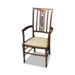 Sheraton style carver chair with fine string inlays and beautifully carved back c.1900