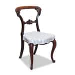 Superb set 6 English rosewood dining chairs with carved backs and cabriole legs c.1850