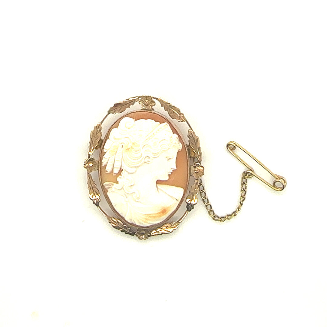 9ct English cameo brooch c.1900