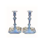 Georgian style sterling silver candlesticks