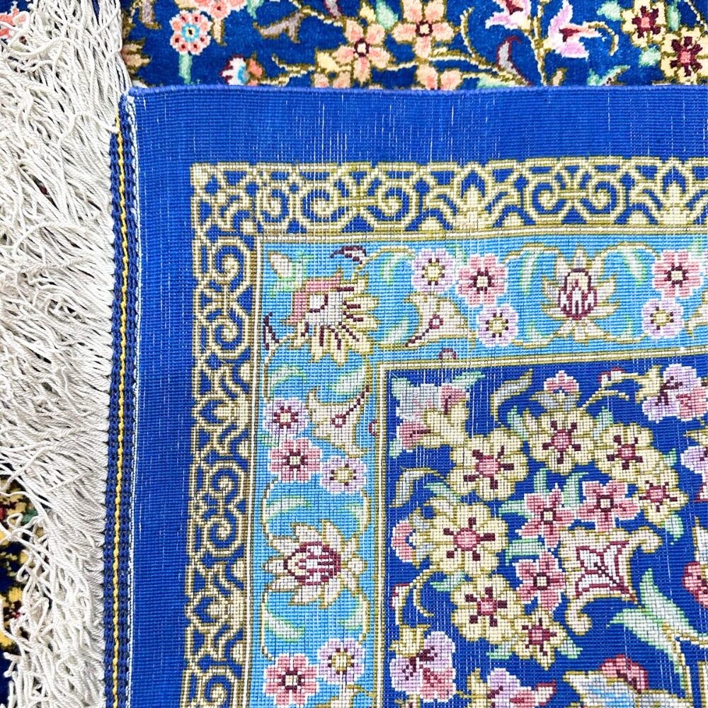 Iran Qamar Saadi Poet Qum Persian Carpet signature 130 x 167cm