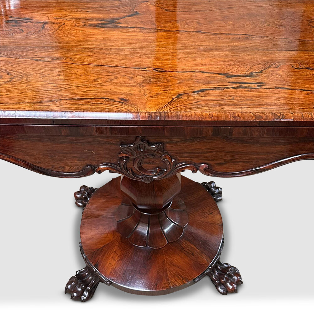 William IV mahogany foldover card table c.1835