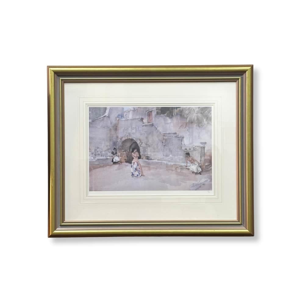 William Russell Flint Ladies in architectural courtyard print 473 of 650