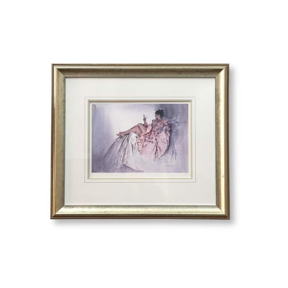 William Russell Flint Reclining lady in pink print 512 of 750