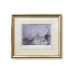 William Russell Flint Reclining lady in yellow print 505 of 750