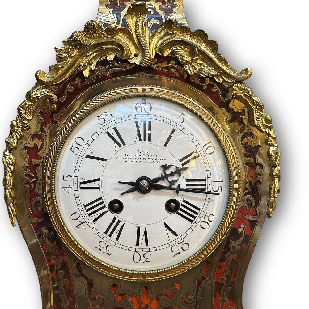 19th century boulle mantle clock by Caydon & Sons