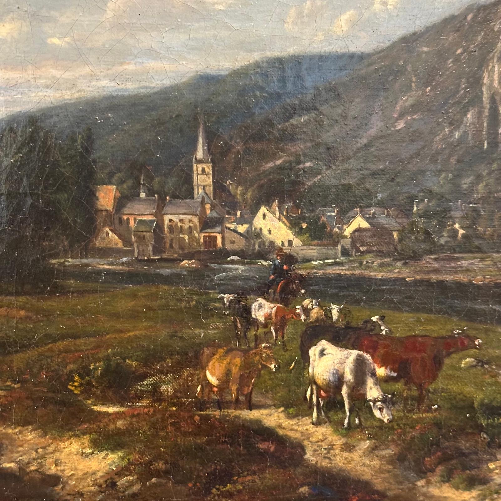 19th century landscape oil painting