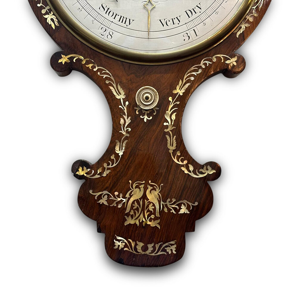 19th century rosewood mercury wall barometer c.1850