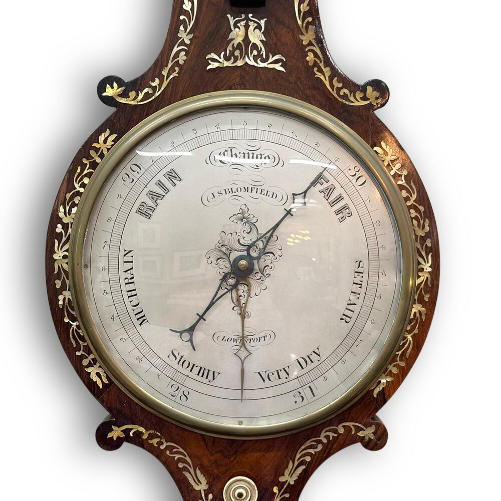 19th century rosewood mercury wall barometer c.1850