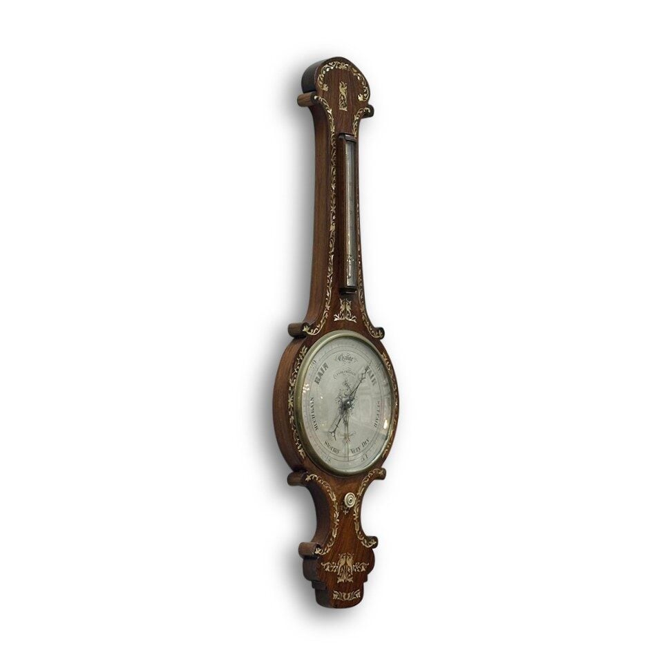 19th century rosewood mercury wall barometer c.1850