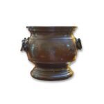 Early 20th Century bronze Japanese Hibachi double handled jardiniere
