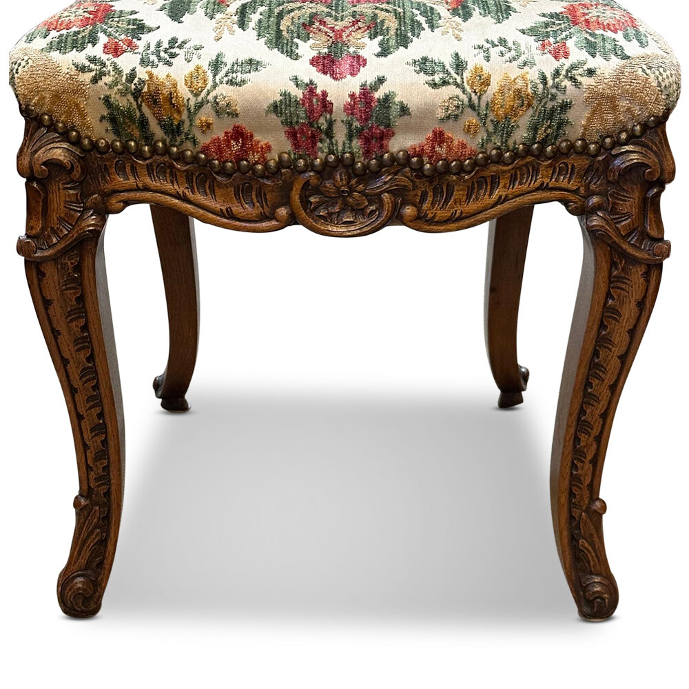 Superb set 10 French oak carved dining chairs c.1910