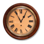 19th century Ansonia mahogany railway clock c.1880