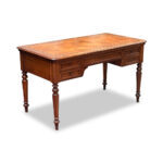 English oak 4 drawer writing desk with tooled leather top c.1870