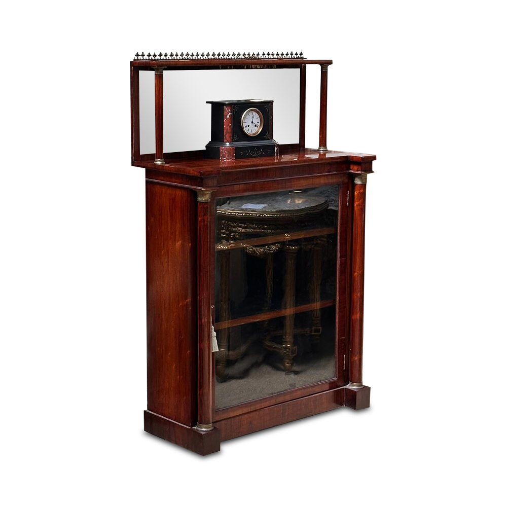 English rosewood compact mirrored back Empire style sideboard with ormolu mounts c.1840