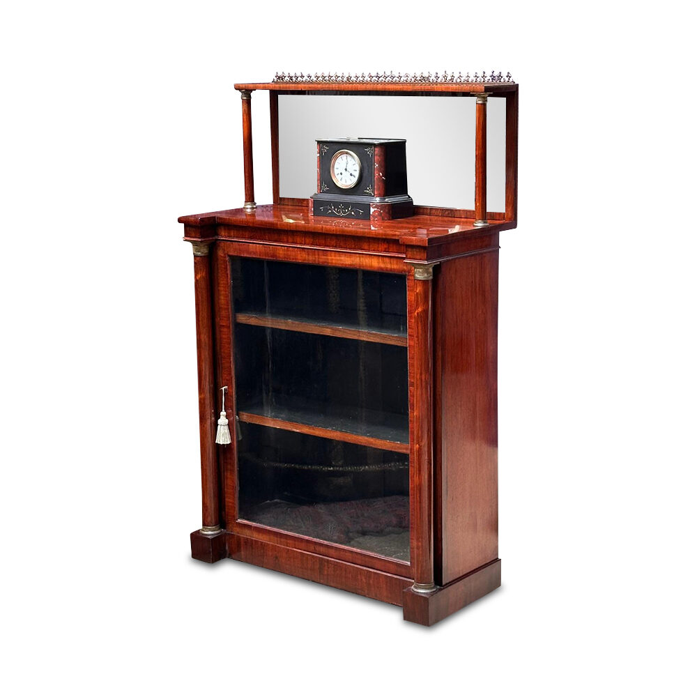 English rosewood compact mirrored back Empire style sideboard with ormolu mounts c.1840