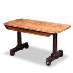 English rosewood twin pedestal library table with two concealed drawers c.1835