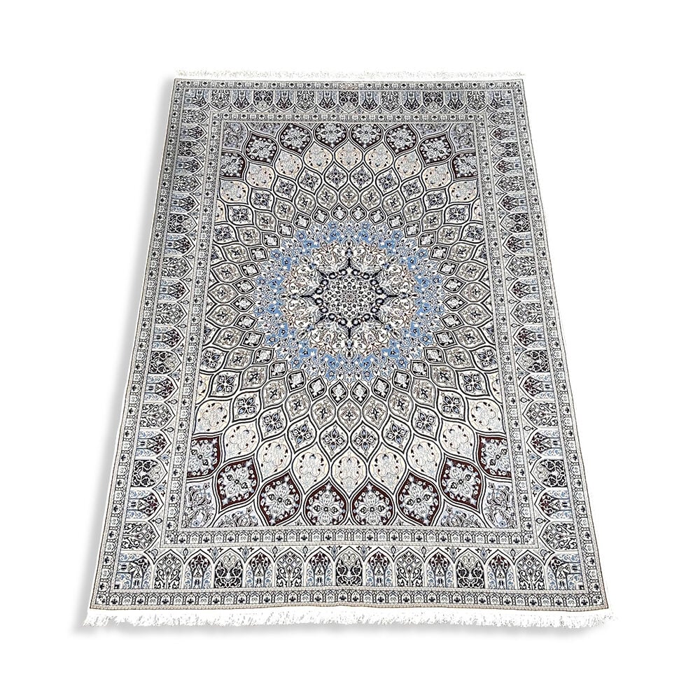 Nain Persian carpet silk and wool signed