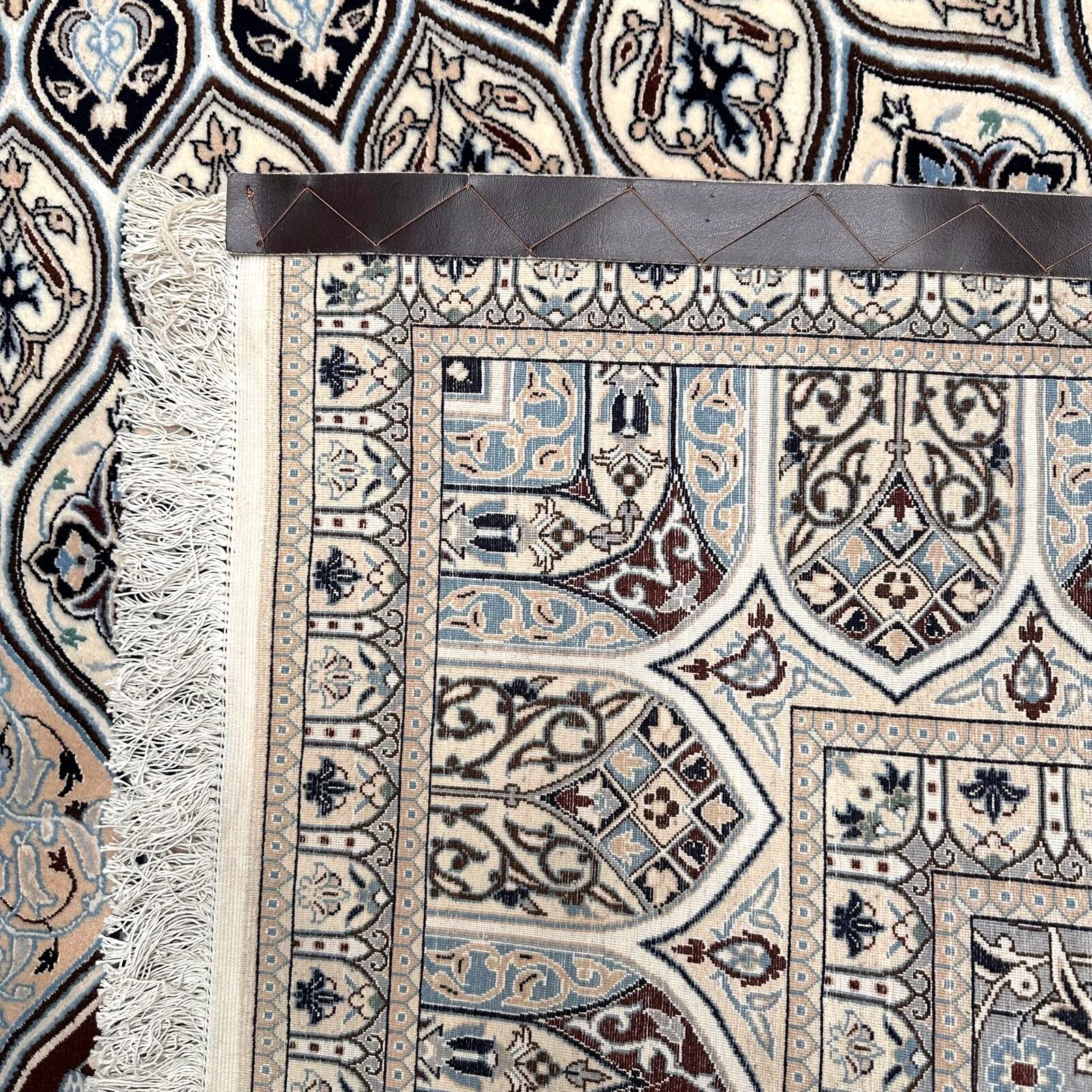 Nain Persian carpet silk and wool signed